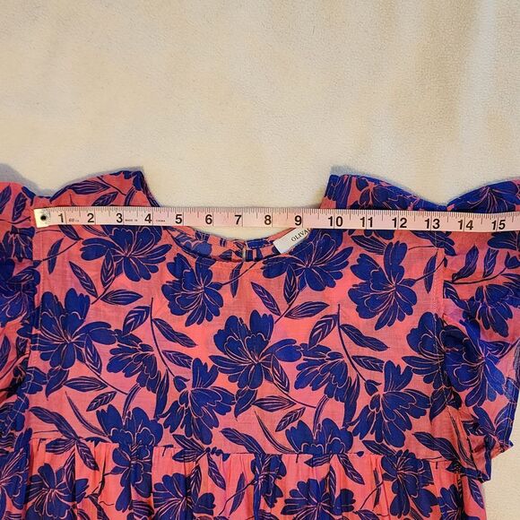 Olivaceous Floral Print Flutter Sleeve Summer Dress Size S - Picture 4 of 8